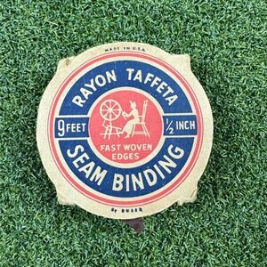 Vintage Rayon Taffeta Seam Binding 9 Ft 1/2 Inch Fast Woven USA